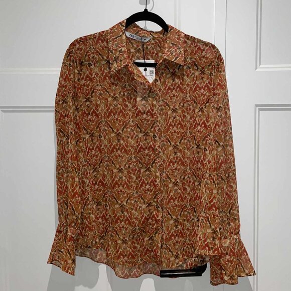 ZARA The Nico Blouse – Size L - NWT - Picture 1 of 9